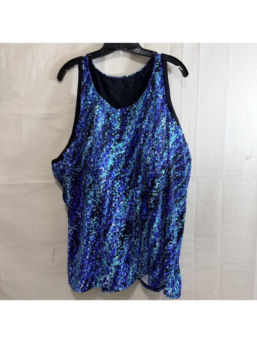 swimsuits for all Swim 365 plus Longer Length High Neck Racerback Tankini Top 34